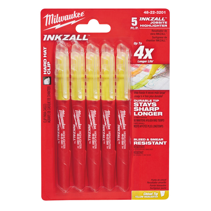 Milwaukee Markery zakreślacze żółte - 5 szt.