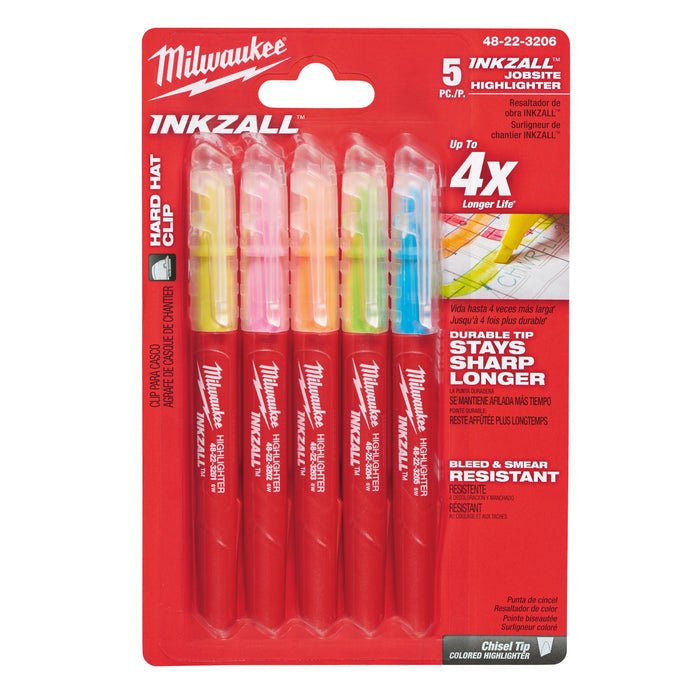 Milwaukee Markery zakreślacze kolorowe - 5 szt.