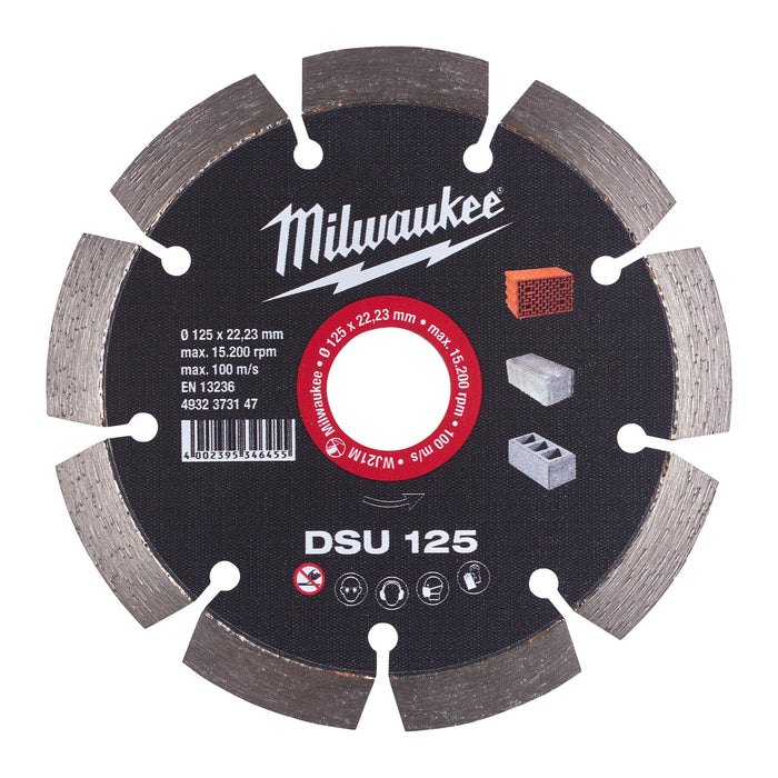 Milwaukee Tarcze diamentowe DSU 125 / 22.2 mm