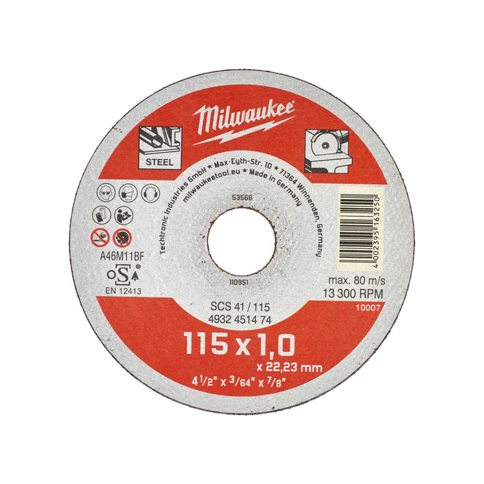 Milwaukee Tarcza do cięcia metalu Contractor 115X1 mm