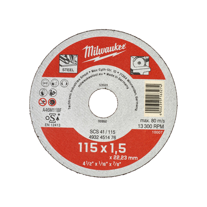 Milwaukee Tarcza do cięcia metalu Contractor 115X1,5 mm