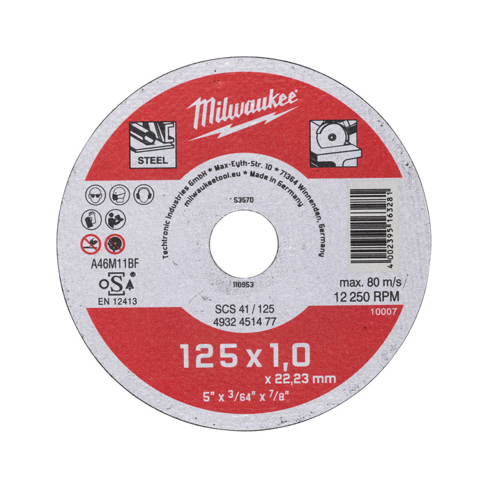 Milwaukee Tarcza do cięcia metalu Contractor 125X1 mm