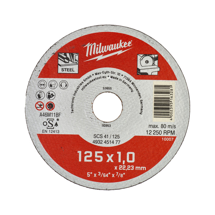 Milwaukee Tarcza do cięcia metalu Contractor 125X1 - 200szt.