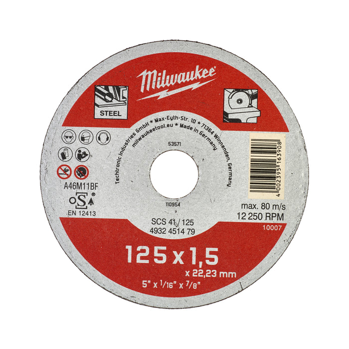 Milwaukee Tarcza do cięcia metalu Contractor 125X1,5 mm