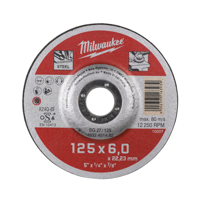 Milwaukee Tarcza do szlifowania metalu Contractor 125X6 mm