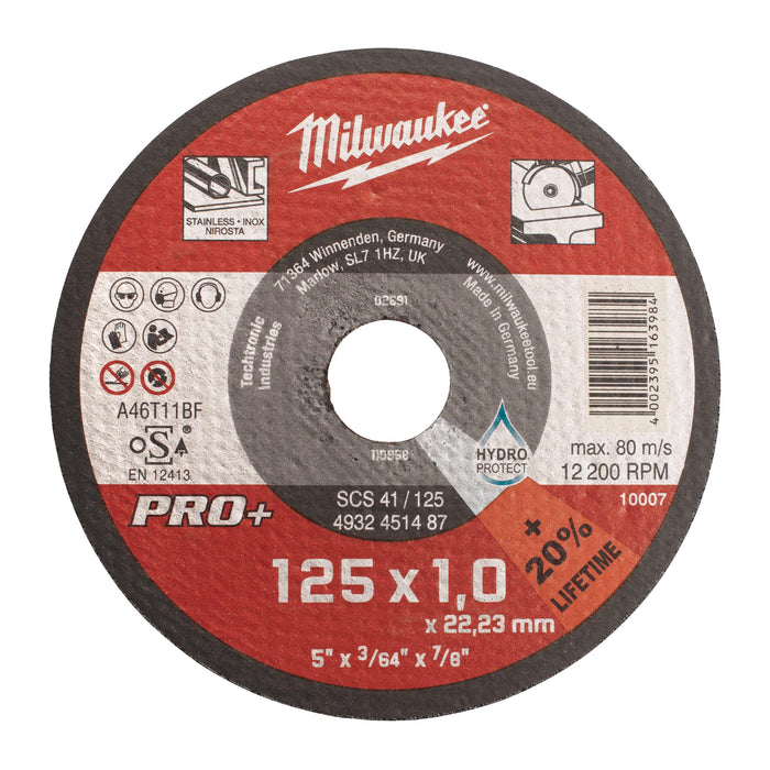 Milwaukee Tarcza do metalu płaska 125X1 PRO+