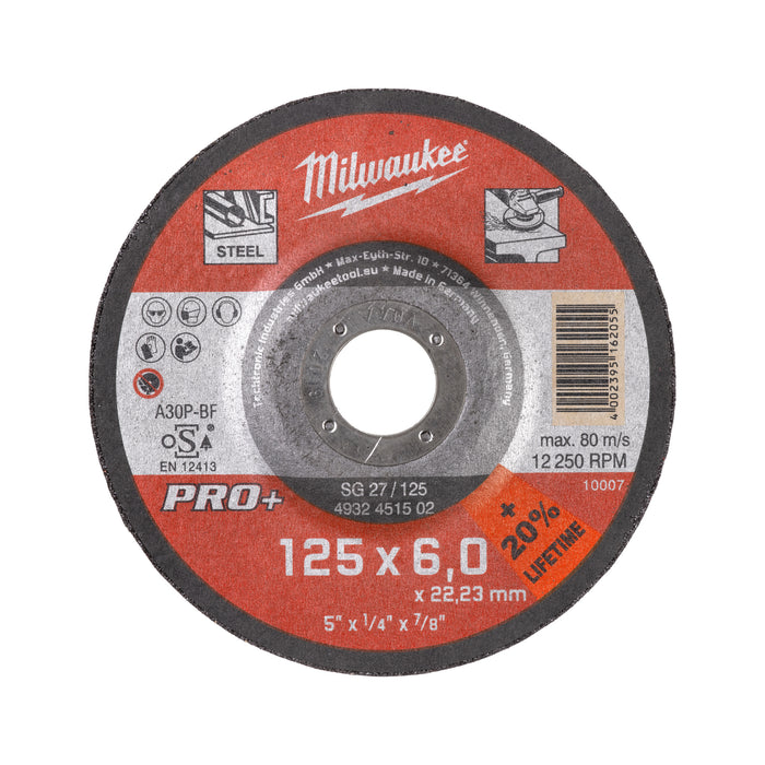 Milwaukee Tarcza do szlifowania metalu 125X6 mm PRO+