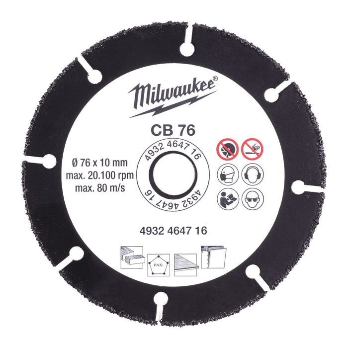Milwaukee Uniwersalna tarcza tnąca z nasypem z węglika 76 mm