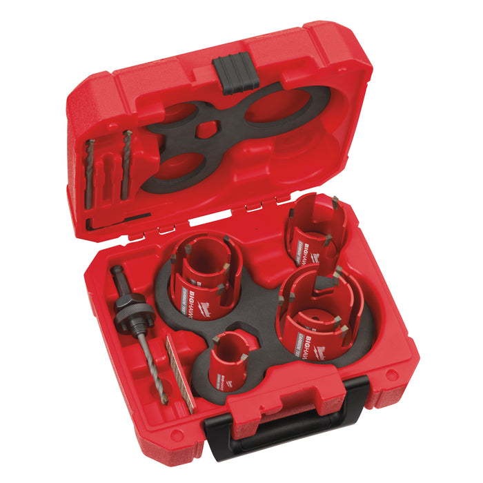 Milwaukee Zestaw otwornic Big Hawg Multi Material- 10 szt.