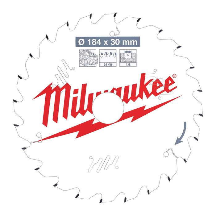 Milwaukee Tarcza pilarska 184X30X1.6X24ATB