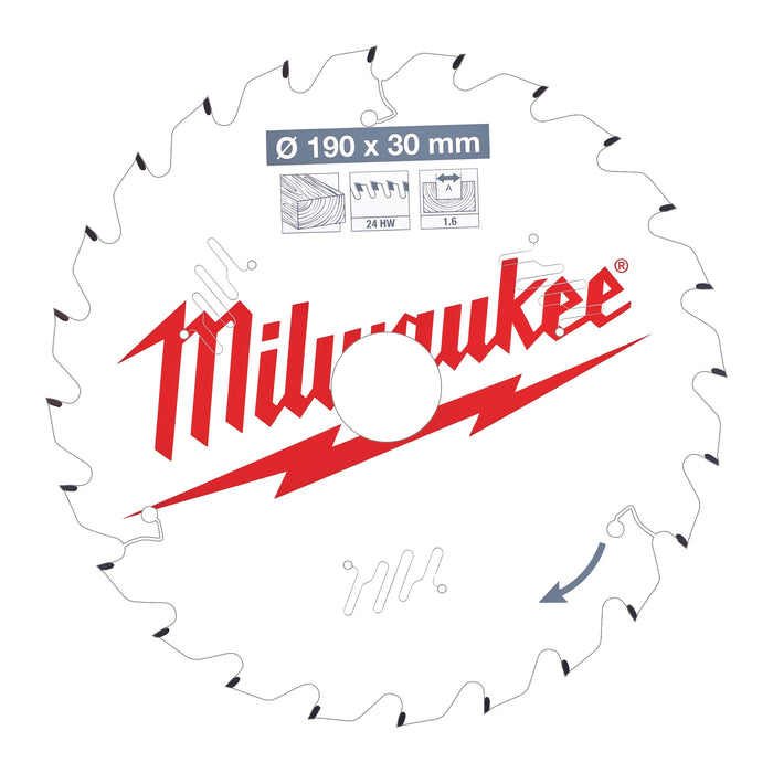Milwaukee Tarcza pilarska 190X30X1.6X24ATB