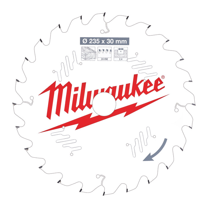 Milwaukee Tarcza pilarska 235X30X2.4X24ATB