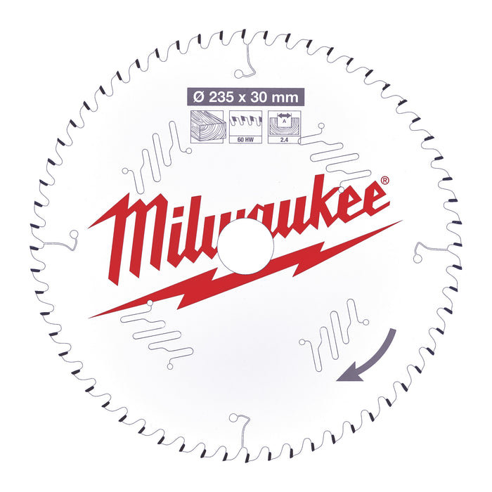 Milwaukee Tarcza pilarska 235X30X2.4X60ATB