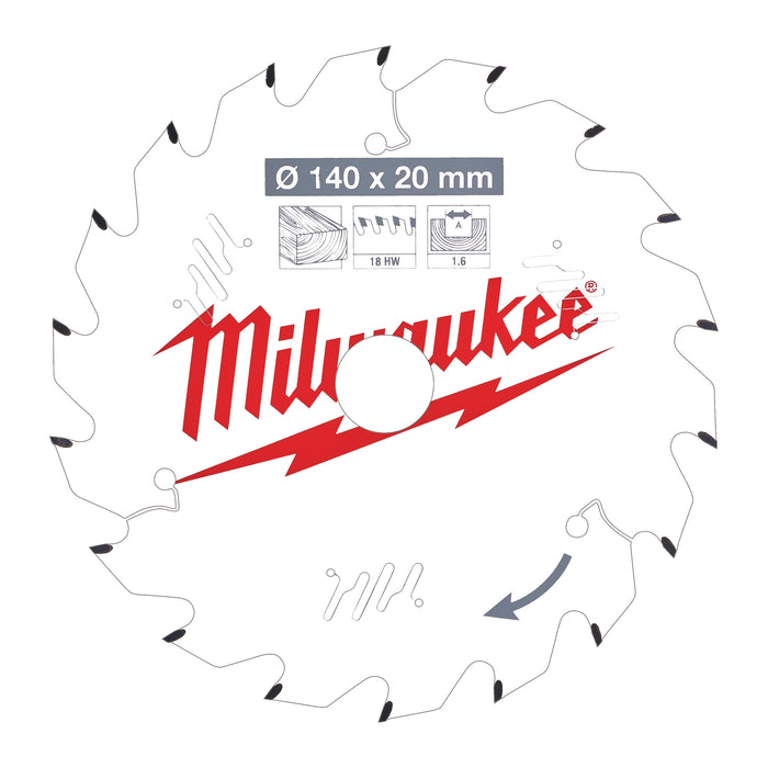 Milwaukee Tarcza pilarska 140X20X1.6X18ATB