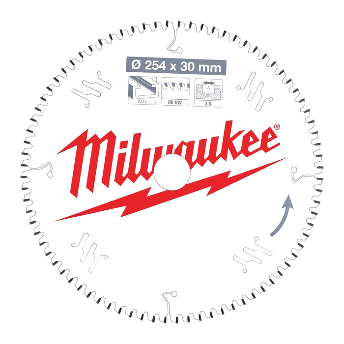 Milwaukee Tarcza pilarska ALU254X30X3.0X80TF NEG.