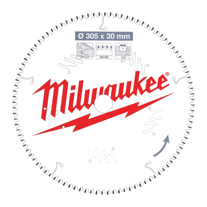 Milwaukee Tarcza pilarska 305X30X3.0X100ATB NEG.
