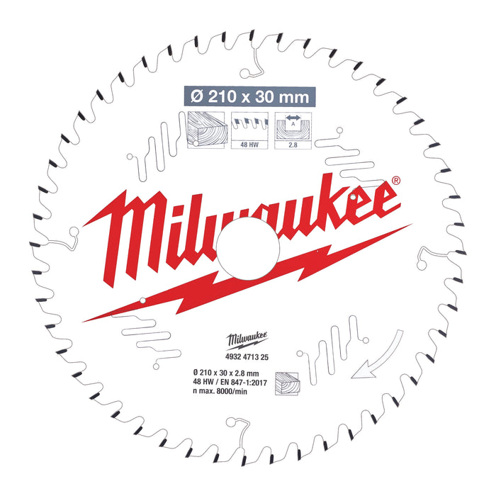 Milwaukee Tarcza pilarska 210X30X2.8X48ATB