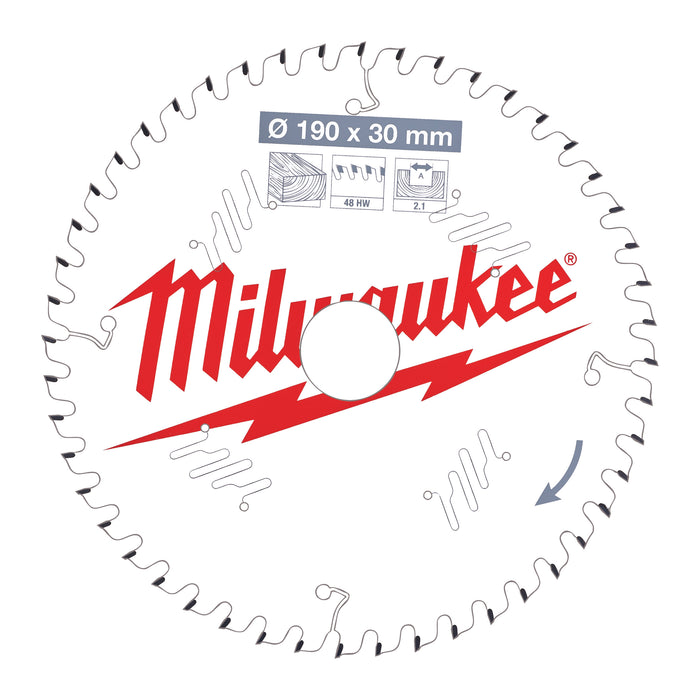 Milwaukee Tarcza pilarska 190X30X2.1X48ATB
