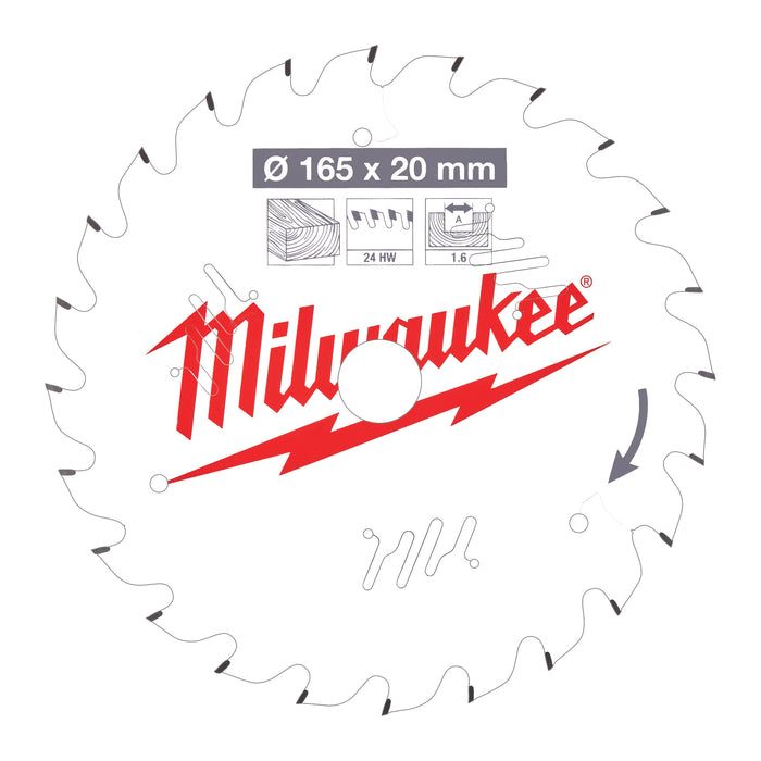 Milwaukee Tarcza pilarska 165x20x1.6x24ATB