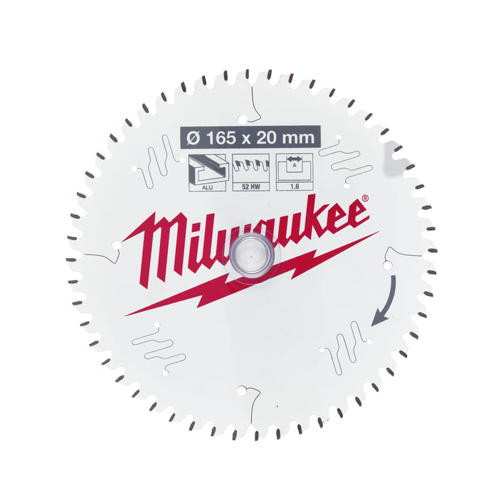 Milwaukee Tarcza pilarska CSB P Alu165x20x1.6x52ATB