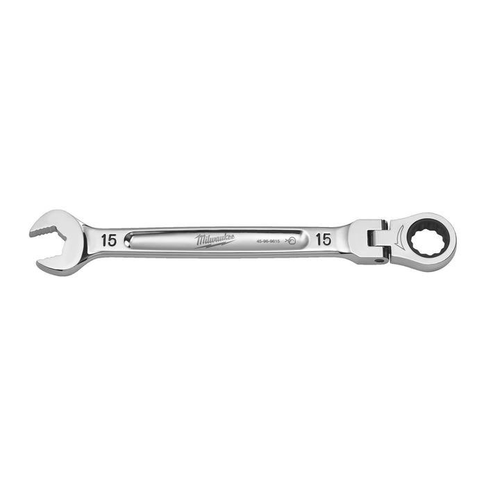 Milwaukee Klucz płasko-oczkowy MAXBITE™ z ruchomą główką grzechotki 15 mm - 1 szt.