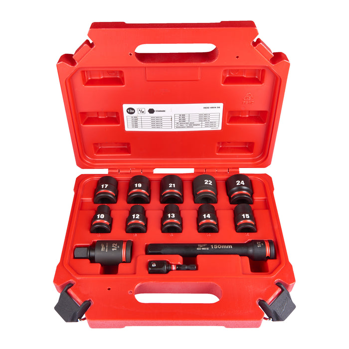 Milwaukee Zestaw nasadek udarowych Shockwave 1/2" 13szt.