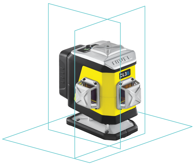NIVEL System Laser płaszczyznowy krzyżowy CL3 - pozioma wiązka u dołu lasera
