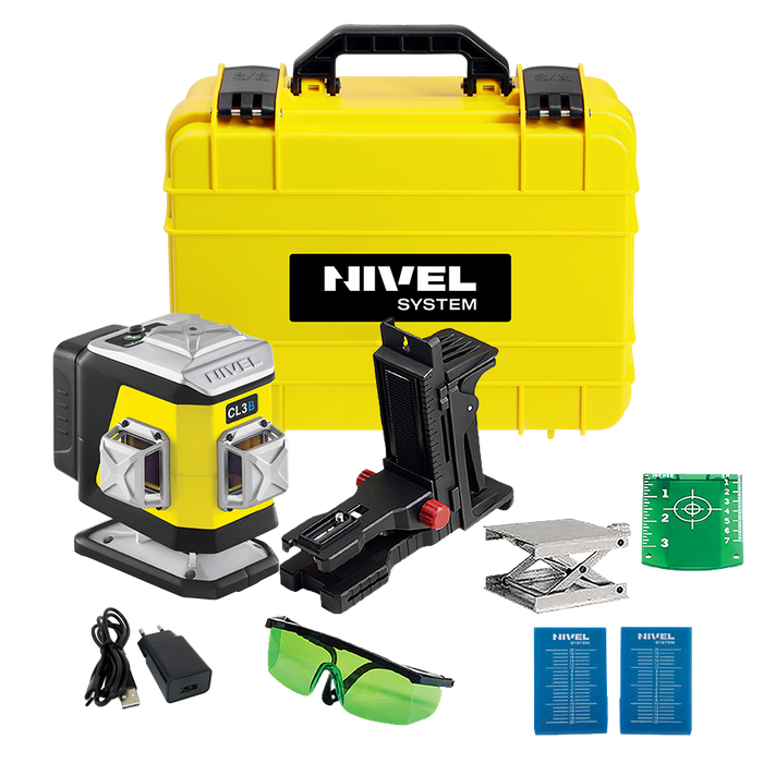 NIVEL System Laser płaszczyznowy krzyżowy CL3 - pozioma wiązka u dołu lasera