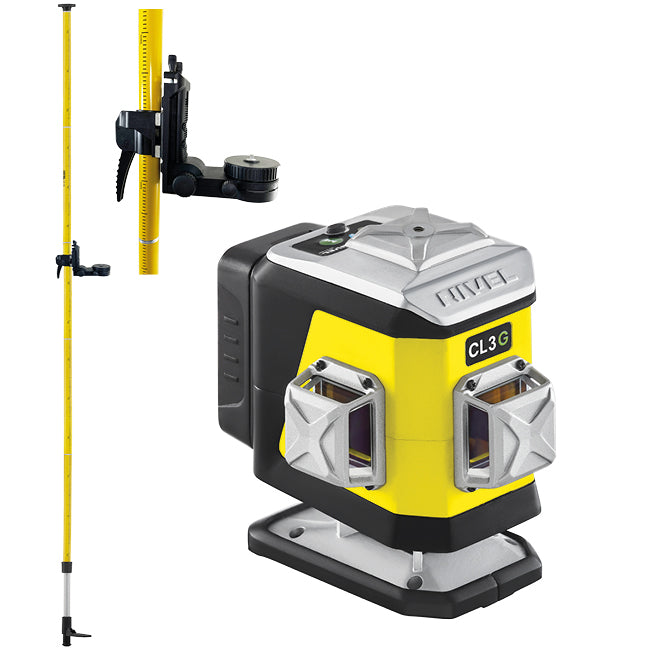 NIVEL System Laser płaszczyznowy krzyżowy CL3 - pozioma wiązka u dołu lasera