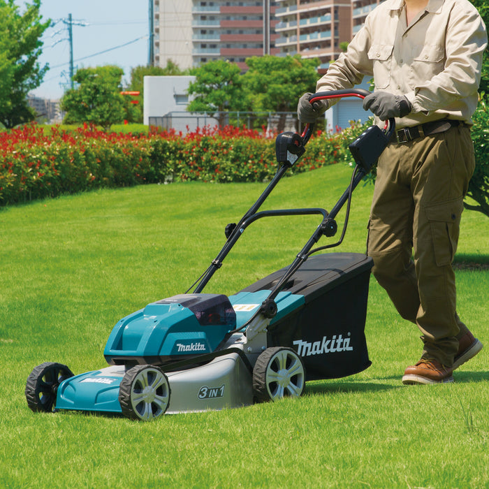 MAKITA DLM460PT2 Akumulatorowe kosiarka do trawy LXT® 2 x 18V, 46 cm
