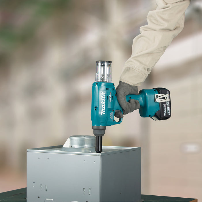 MAKITA DRV250RFJ Akumulatorowa nitownica LXT®, 18V, 6,4 mm, 20 kN, 30 mm