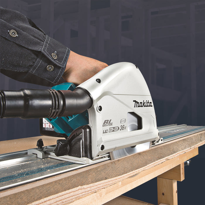MAKITA DSP600ZJ Akumulatorowe ręczna pilarka tarczowa-zagłębiarka LXT®, 2 x 18V, 165 mm