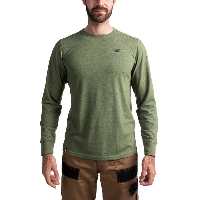 Milwaukee HTLSGN-M T-shirt z długim rękawem - zielony