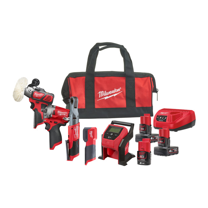 Milwaukee M12FPP5A-423BEU ZESTAW POWERPACK 4933492514