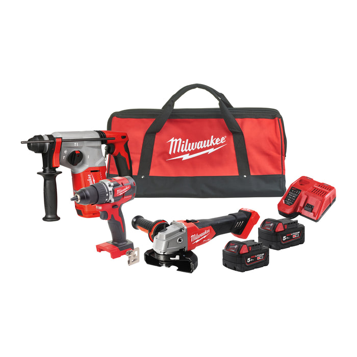 Milwaukee M18FPP3Q-502BEU ZESTAW POWERPACK 4933492517