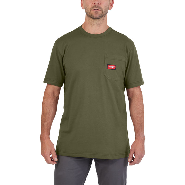 Milwaukee WTSSGRN-XXL T-shirt z kieszonką z krótkim rękawem - zielony