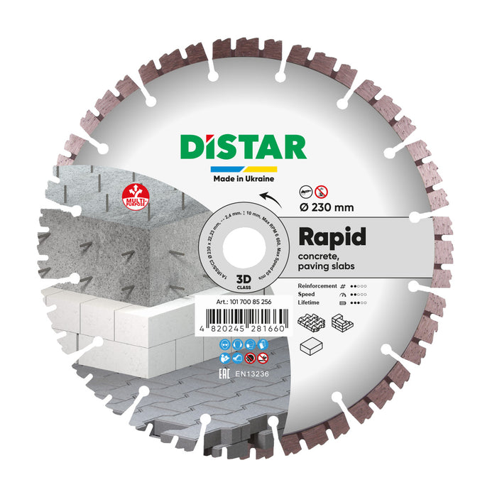 DISTAR Tarcza diamentowa do betonu RAPID 230x2,4x22,23 10170085256
