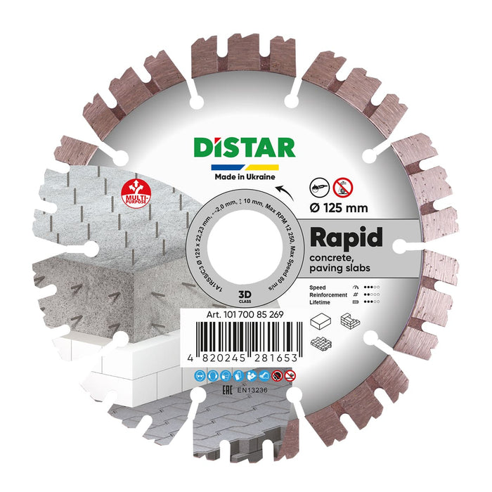 DISTAR Tarcza diamentowa do betonu RAPID 125x2,0x22,23 10170085269
