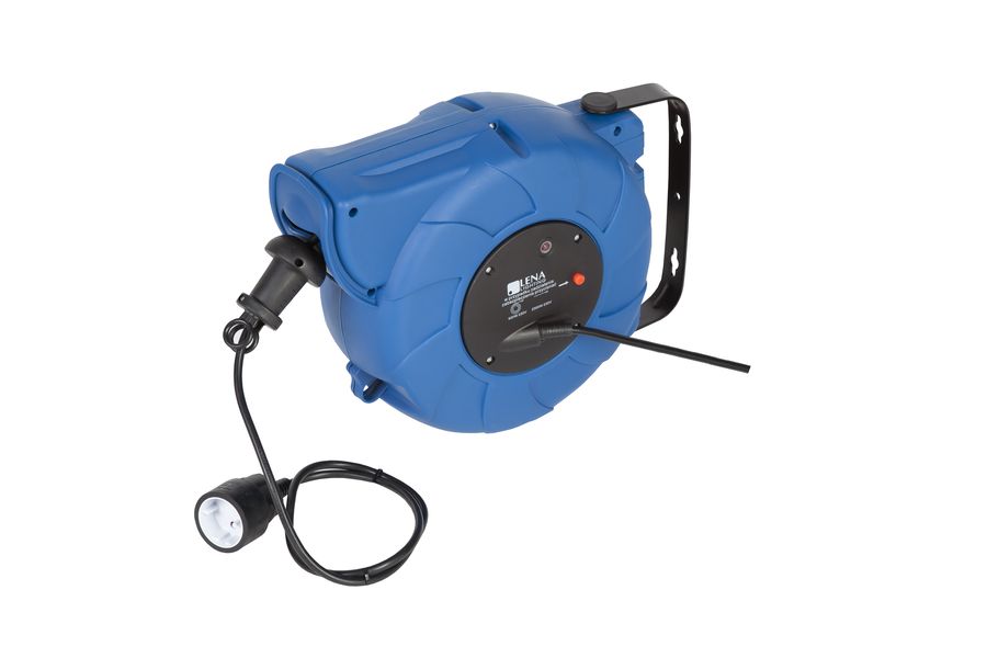 Lena Lighting Przedłużacz naścienny ze zwijakiem Profi Moto 2x1 13+2m