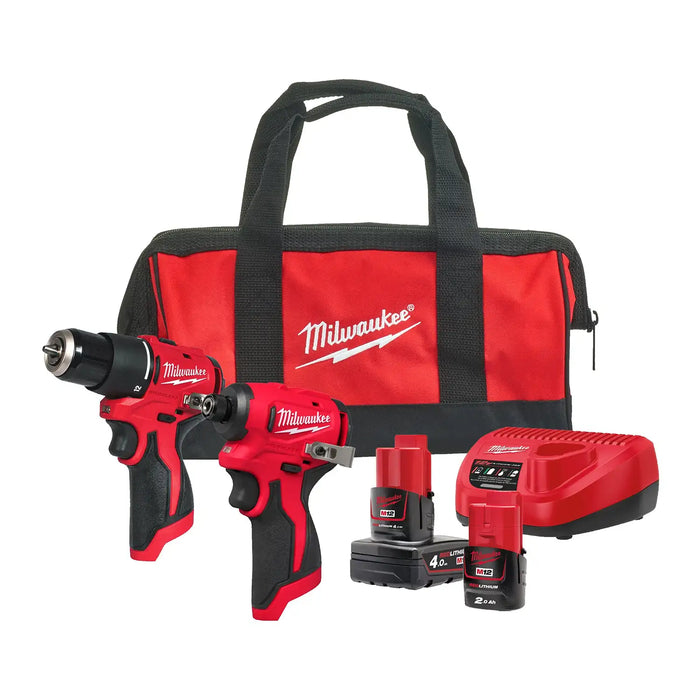 Milwaukee Zestaw Combo M12BLPP2B-422B (M12BLPDRC+M12BLIDRC)