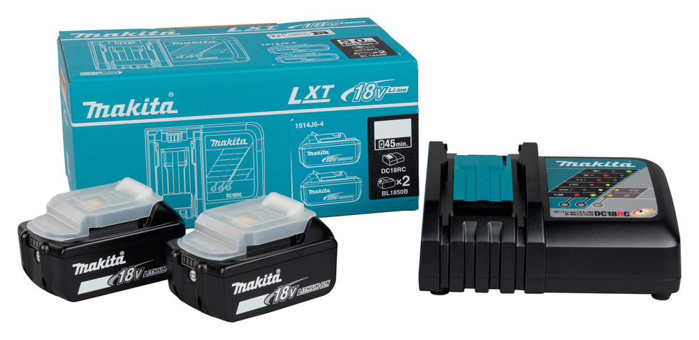 MAKITA Zestaw zasilający 1914J6-4 LXT 18V szybka ładowarka DC18RC + 2x akumulator BL1850B