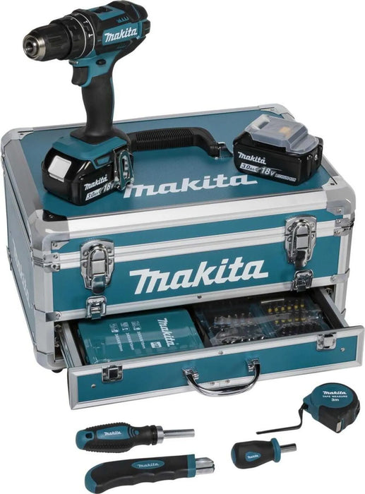 MAKITA DHP482RFX9 Akumulatorowa wiertarko-wkrętarka udarowa z akcesoriami