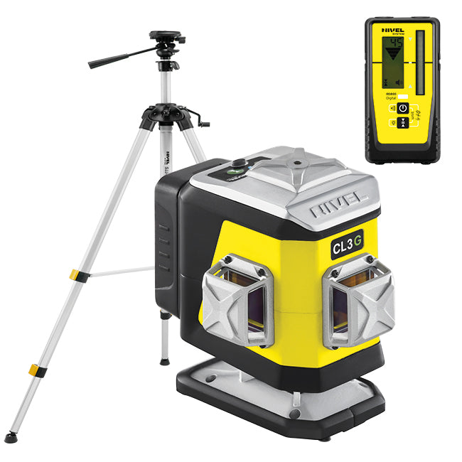 NIVEL System Laser płaszczyznowy krzyżowy CL3 - pozioma wiązka u dołu lasera