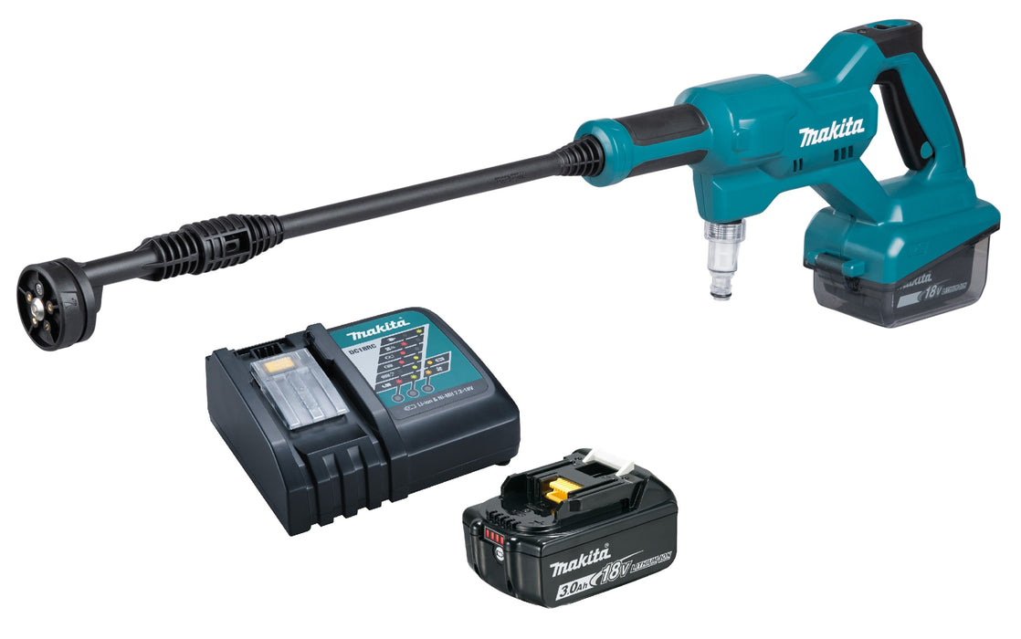 MAKITA DHW180Z Myjka ciśnieniowa akumulatorowa 18V + zestaw zasilający, akumulator, ładowarka