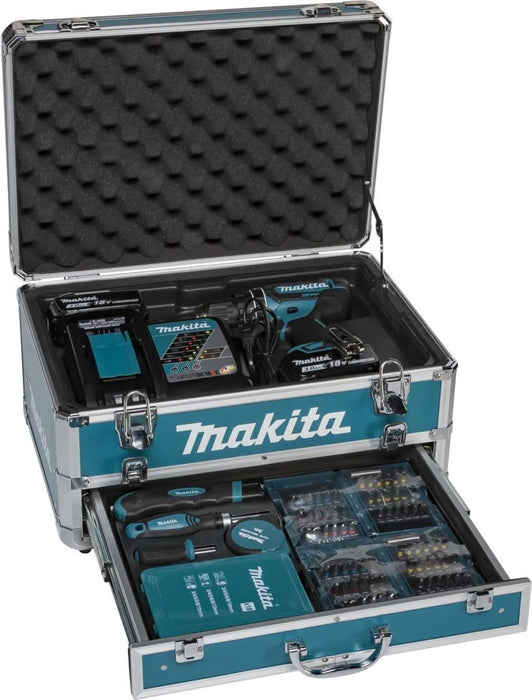 MAKITA DHP482RFX9 Akumulatorowa wiertarko-wkrętarka udarowa z akcesoriami