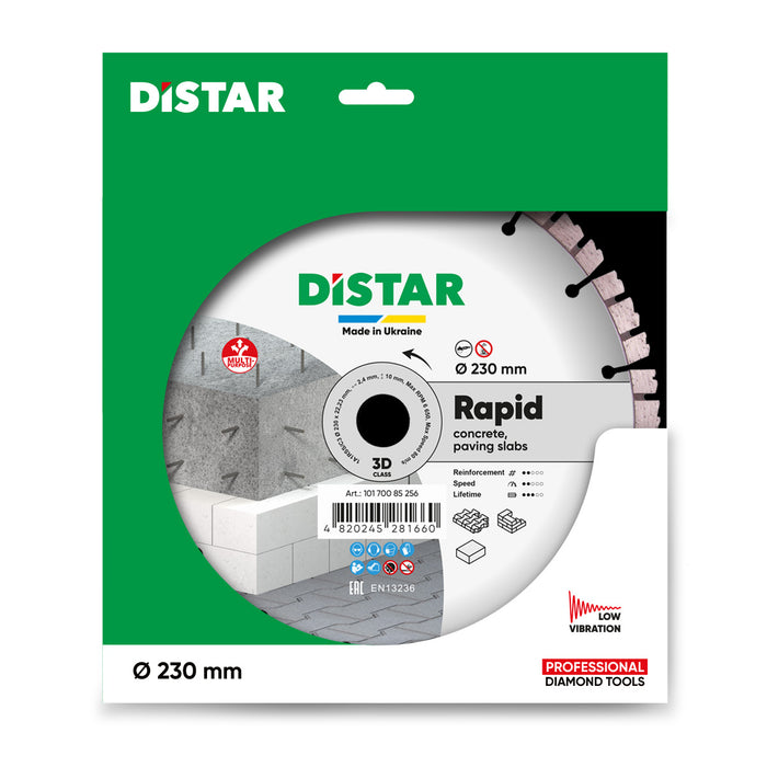 DISTAR Tarcza diamentowa do betonu RAPID 230x2,4x22,23 10170085256