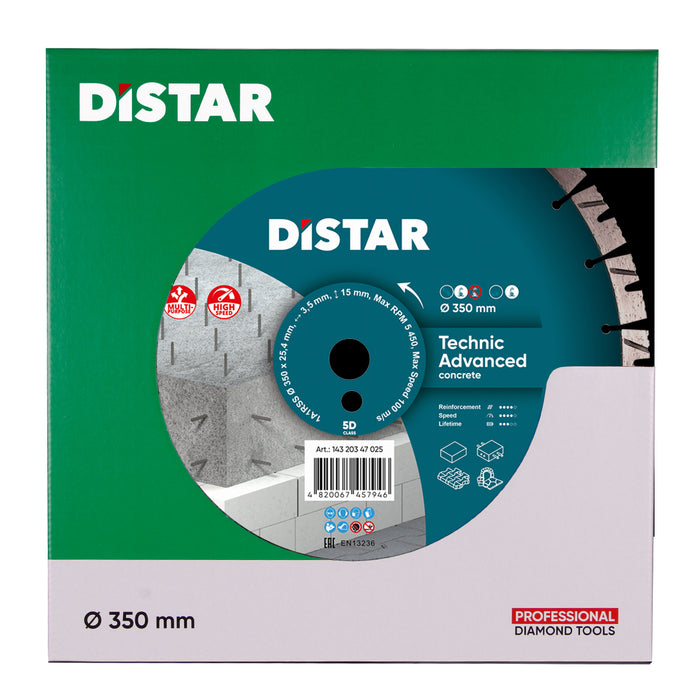 DISTAR Tarcza diamentowa do betonu TECHNIC ADVANCED 350x3,5x25,4 14320347025